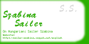 szabina sailer business card